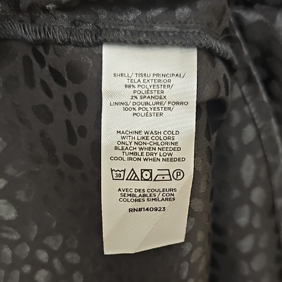 LOFT Black Long Sleeve Jacquard Wrap Dress - Picture 7 of 7